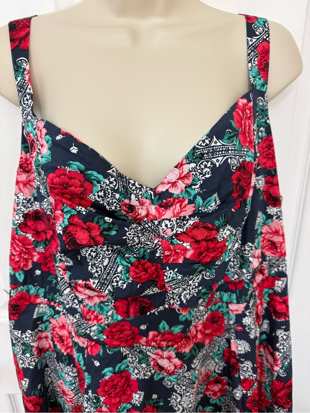 NWT Torrid Retro Chic Floral Poplin Fit & Flare Midi Dress 3X - Picture 6 of 14